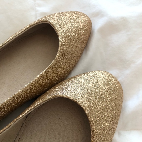 Never worn ASOS gold glitter ballet flats - Picture 6 of 9